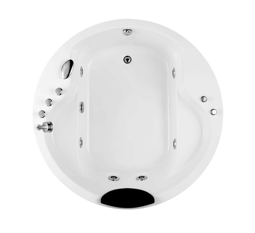 Empava 59 in. Round Whirlpool Bathtub | EMPV-59JT005-massage bathtub-Empava-Nordica Sauna