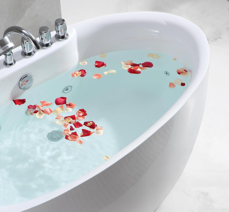 Empava 59 in. Whirlpool Freestanding Acrylic Bathtub | EMPV-59AIS12-Feestanding massage bathtub-Empava-Nordica Sauna