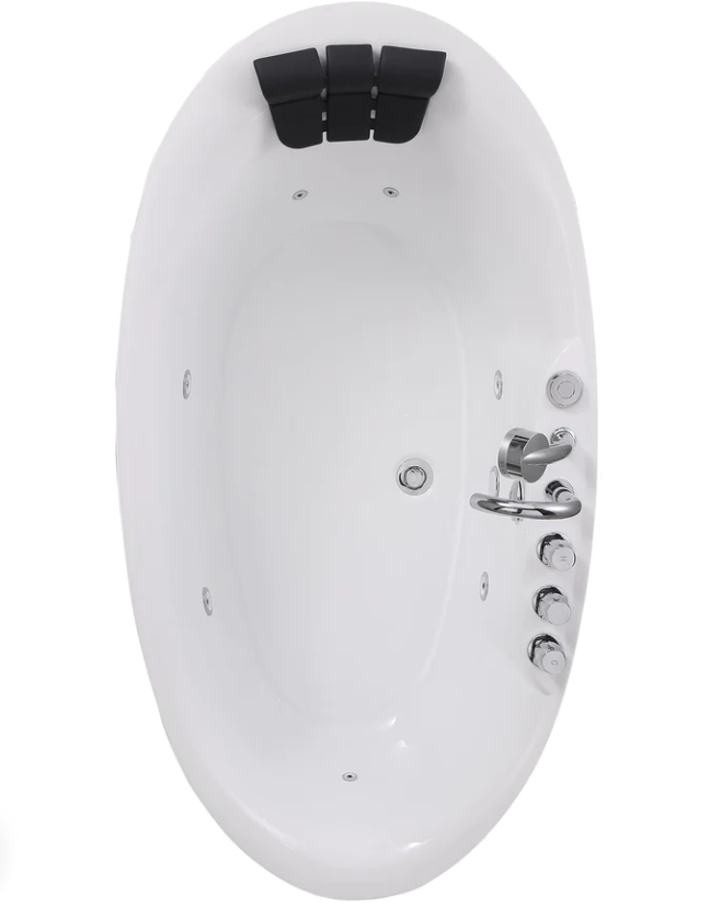 Empava 59 in. Whirlpool Freestanding Acrylic Bathtub | EMPV-59AIS12-Feestanding massage bathtub-Empava-Nordica Sauna