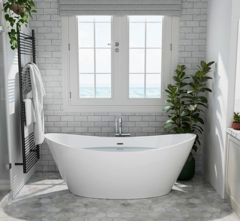 Empava 67 in. Freestanding Soaking Bathtub | EMPV-67FT1518-Feestanding bathtub-Empava-Nordica Sauna