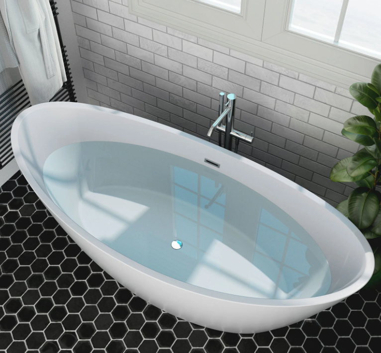 Empava 67 in. Freestanding Soaking Bathtub | EMPV-67FT1518-Feestanding bathtub-Empava-Nordica Sauna