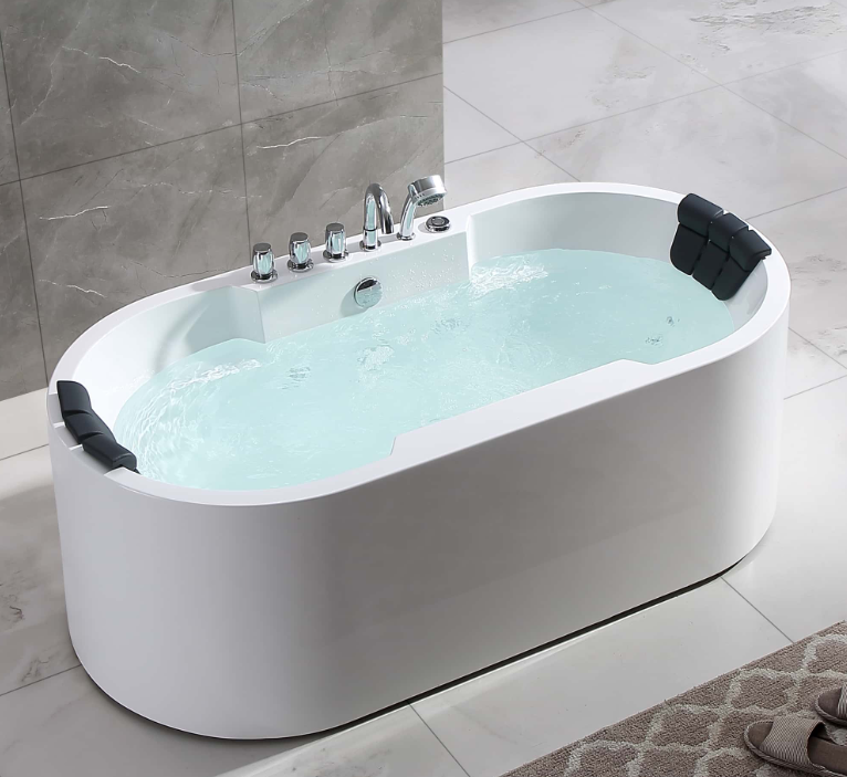 Empava 67 in. Whirlpool Acrylic Freestanding Bathtub | EMPV-67AIS17-Feestanding massage bathtub-Empava-Nordica Sauna