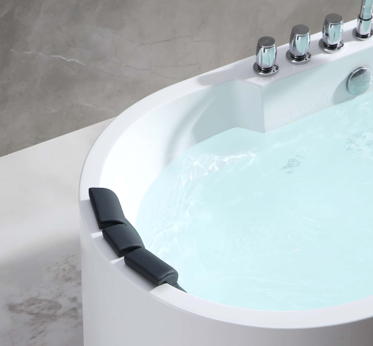 Empava 67 in. Whirlpool Acrylic Freestanding Bathtub | EMPV-67AIS17-Feestanding massage bathtub-Empava-Nordica Sauna