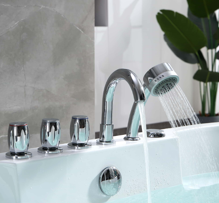 Empava 67 in. Whirlpool Acrylic Freestanding Bathtub | EMPV-67AIS17-Feestanding massage bathtub-Empava-Nordica Sauna