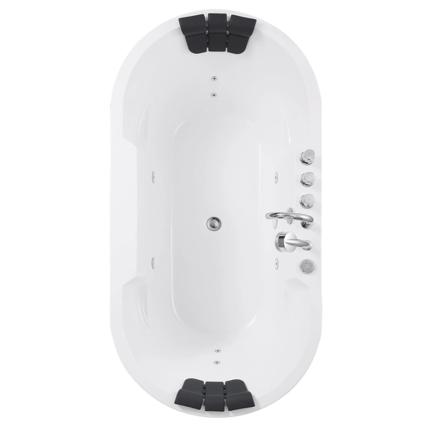 Empava 67 in. Whirlpool Acrylic Freestanding Bathtub | EMPV-67AIS17-Feestanding massage bathtub-Empava-Nordica Sauna