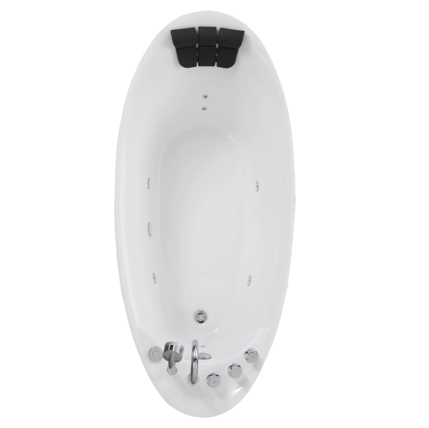 Empava 67 in. Whirlpool Freestanding Acrylic Bathtub | EMPV-67AIS02-Feestanding massage bathtub-Empava-Nordica Sauna