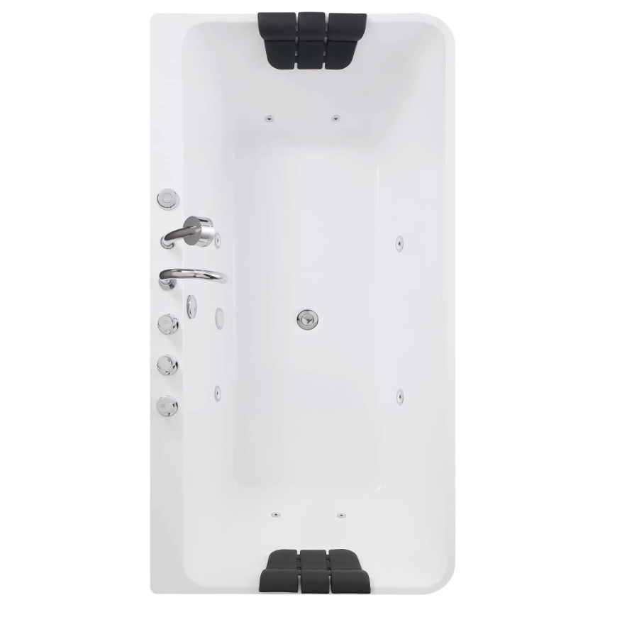 Empava 67 in. Whirlpool Freestanding Acrylic Bathtub | EMPV-67AIS03-Feestanding massage bathtub-Empava-Nordica Sauna