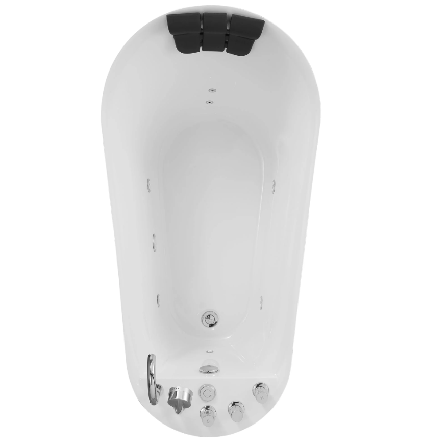 Empava 67 in. Whirlpool Freestanding Acrylic Bathtub | EMPV-67AIS05-Feestanding massage bathtub-Empava-Nordica Sauna
