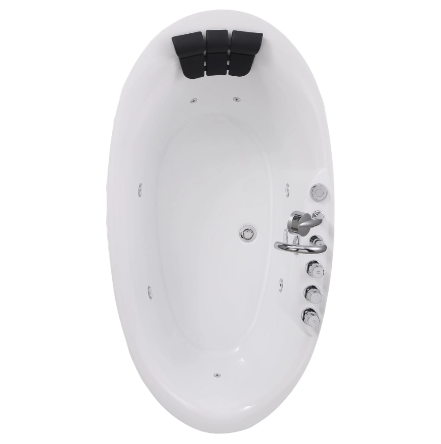 Empava 67 in. Whirlpool Freestanding Acrylic Bathtub | EMPV-67AIS13-Feestanding massage bathtub-Empava-Nordica Sauna
