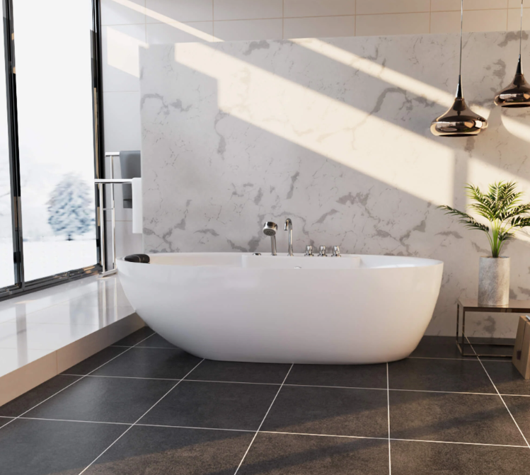 Empava 71 in. Whirlpool Freestanding Acrylic Bathtub | EMPV-71AIS14-Feestanding massage bathtub-Empava-Nordica Sauna
