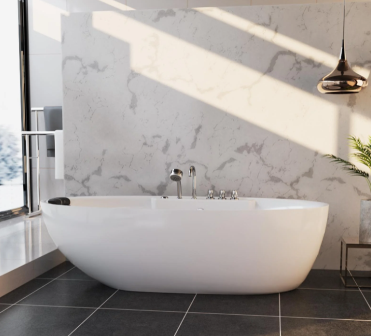 Empava 71 in. Whirlpool Freestanding Acrylic Bathtub | EMPV-71AIS14-Feestanding massage bathtub-Empava-Nordica Sauna