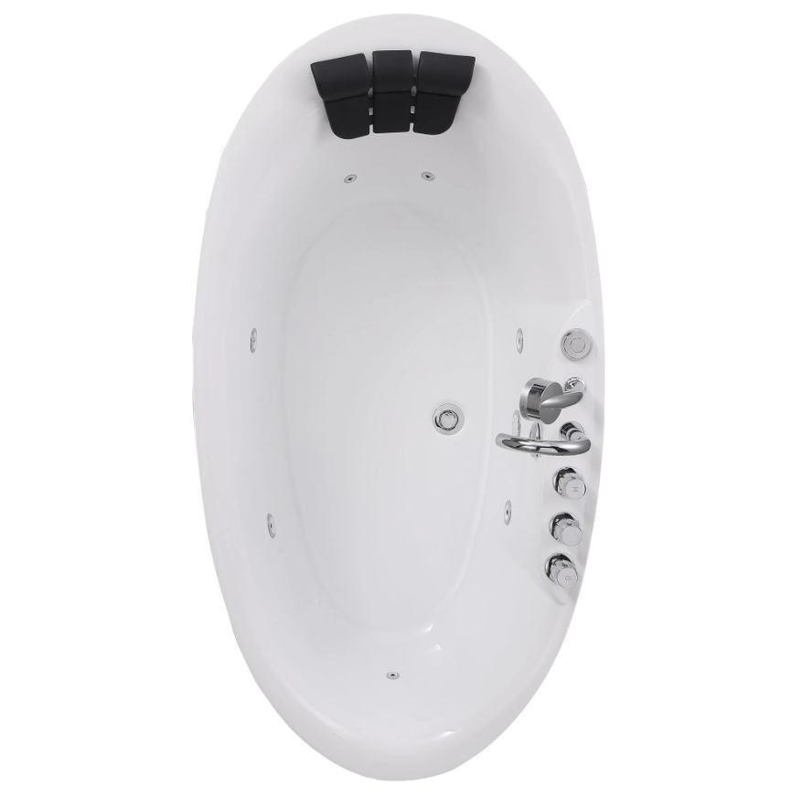 Empava 71 in. Whirlpool Freestanding Acrylic Bathtub | EMPV-71AIS14-Feestanding massage bathtub-Empava-Nordica Sauna
