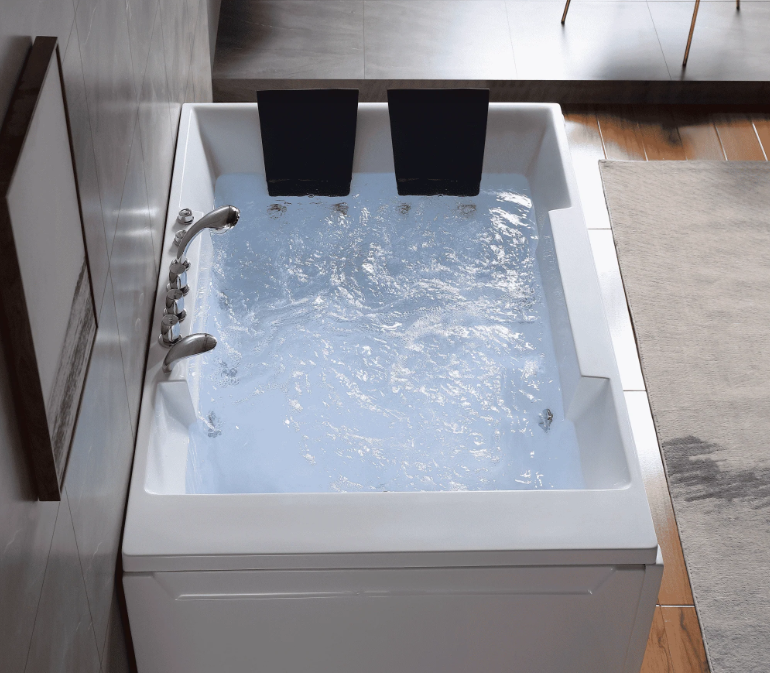 Empava 72 in. Whirlpool Rectangular Bathtub | EMPV-72JT367LED-massage bathtub-Empava-Nordica Sauna