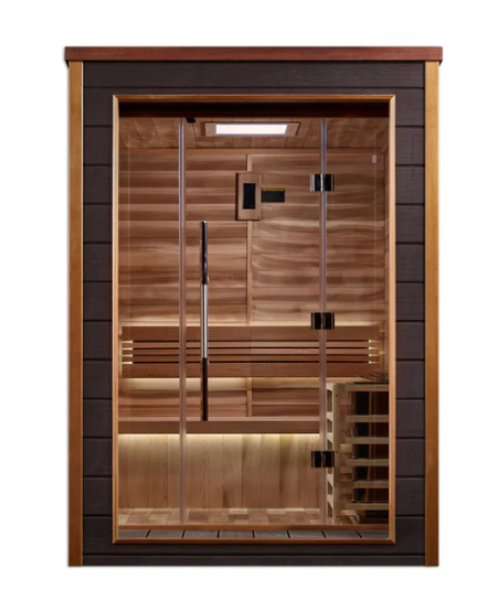 Golden Designs "Narvik" 2 Person Outdoor-Indoor Traditional Steam Sauna | GDI-8202-01-Sauna-Golden Designs-Nordica Sauna