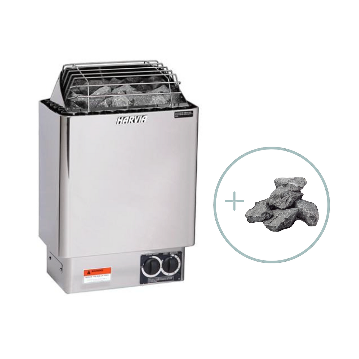 Harvia KIP80B 8kW Electric Sauna Heater with Built-In Controls Package