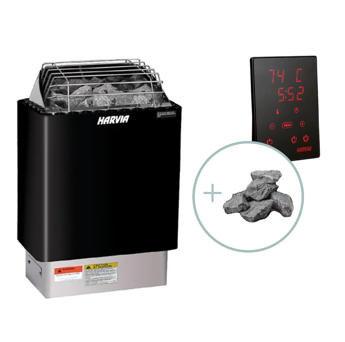Harvia KIP80W Electric Sauna Heater Package