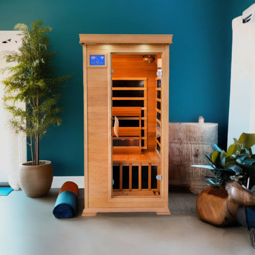 Sunray Sedona 1-Person Cedar Sauna with Carbon Heaters