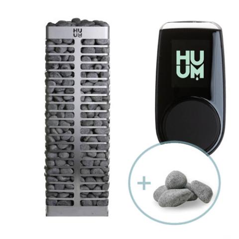 HUUM 11 STEEL Series 10.5kW Sauna Heater Package-Sauna Heater-HUUM-UKU Local with Black Case-Nordica Sauna