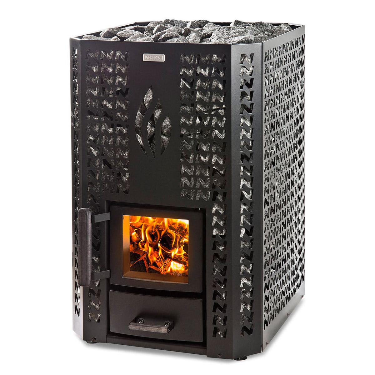 Narvi Stony 20 Sauna Heater-Wood-Burning Heaters-Narvi-Black-Nordica Sauna