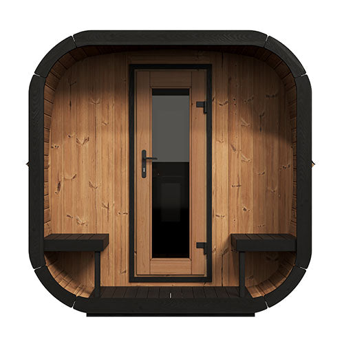 SaunaLife 8-Person Cube Series Outdoor Home Sauna Kit CL12GCP