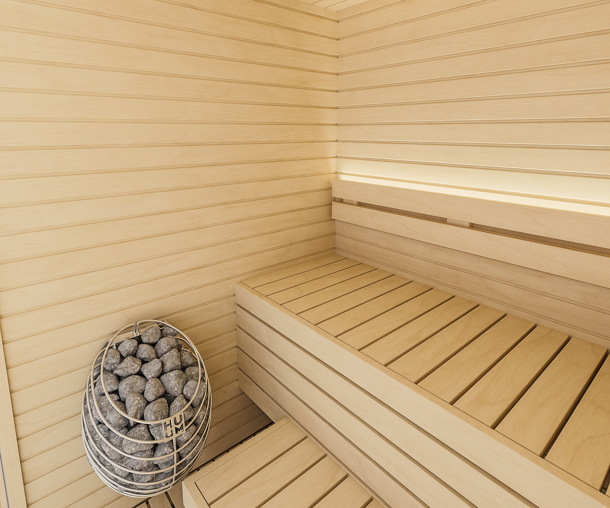 Auroom Cala Glass Aspen - 3 Person Traditional Sauna