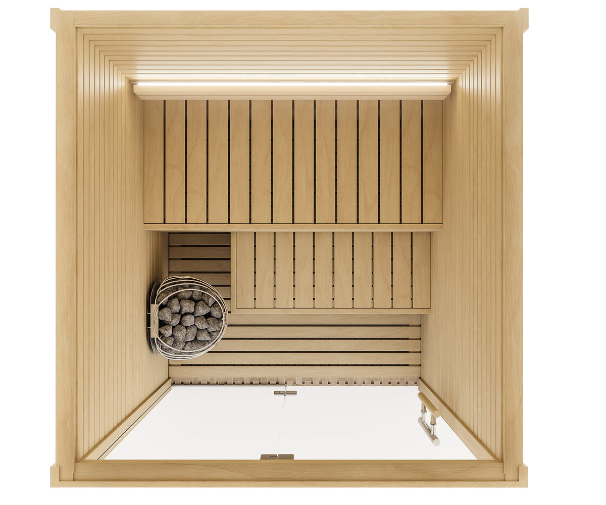 Auroom Cala Glass Aspen - 3 Person Traditional Sauna