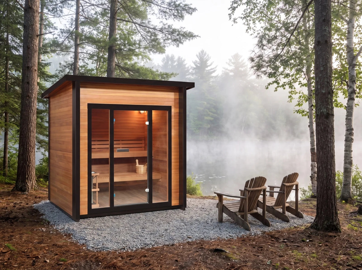 
Sunray Cayman 4-Person Traditional Outdoor Sauna with 6kW Harvia Heater