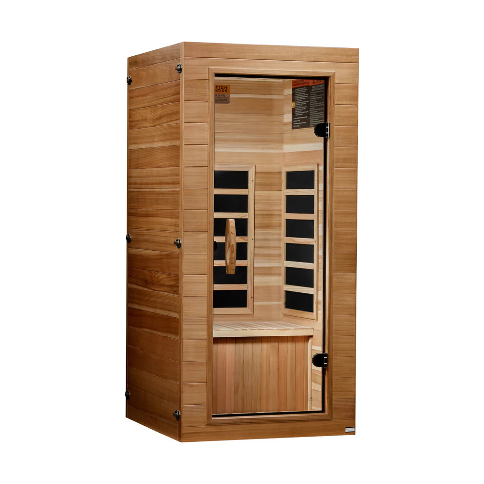 Golden Designs Dynamic Vero 1-Person Low EMF FAR Infrared Sauna | DYN-1201-01 Elite