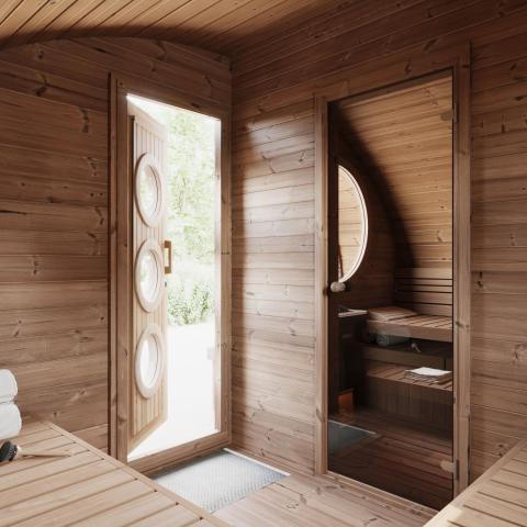 SaunaLife Model G11 Garden-Series Outdoor Home Sauna Kit -2 Room Sauna-Sauna-SaunaLife-Nordica Sauna