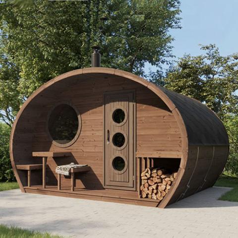 SaunaLife Model G11 Garden-Series Outdoor Home Sauna Kit -2 Room Sauna-Sauna-SaunaLife-Nordica Sauna