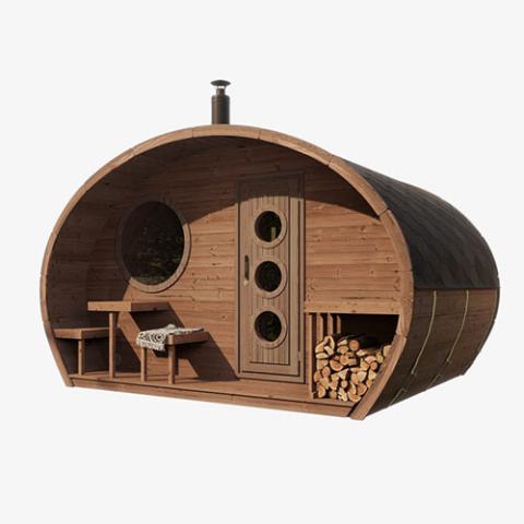 SaunaLife Model G11 Garden-Series Outdoor Home Sauna Kit -2 Room Sauna-Sauna-SaunaLife-Nordica Sauna