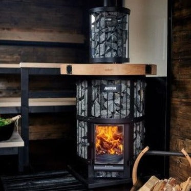 Harvia Legend 240 15.9kW GreenFlame Sauna Stove Package-Sauna Heater-Harvia-Stainless Steel-
