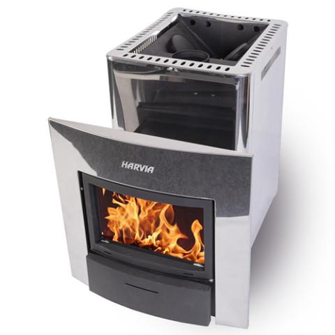 Harvia 20 Duo Wood Stove Sauna Heater Package-Sauna Heater-Harvia-Black-