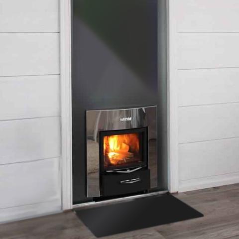 Harvia 20 Duo Wood Stove Sauna Heater Package-Sauna Heater-Harvia-Black-