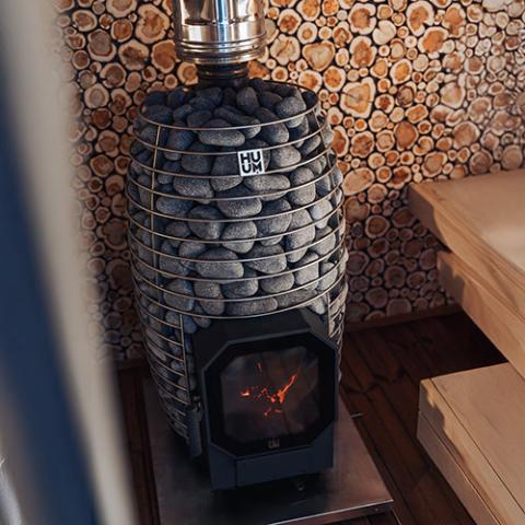 HUUM Hive Flow Mini 8.5kW Wood Burning Sauna Stove