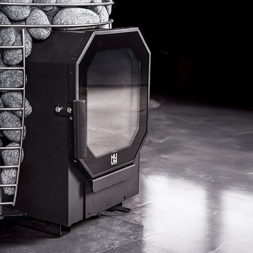 HUUM Hive Flow Mini 8.5kW Wood Burning Sauna Stove Package