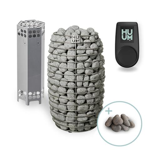 HUUM HIVE Mini 11 Series 10.5kW Sauna Heater Package-Sauna Heater-HUUM-UKU Local with Black Case-Nordica Sauna