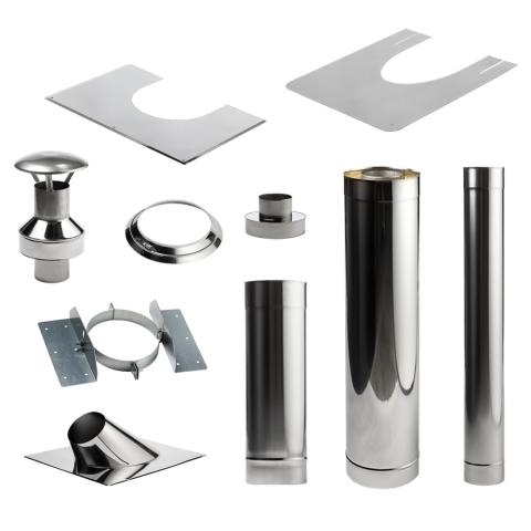 HUUM Sauna Wood Stove Chimney Kit, Barrel-Sauna Heater Accessories-HUUM-Nordica Sauna
