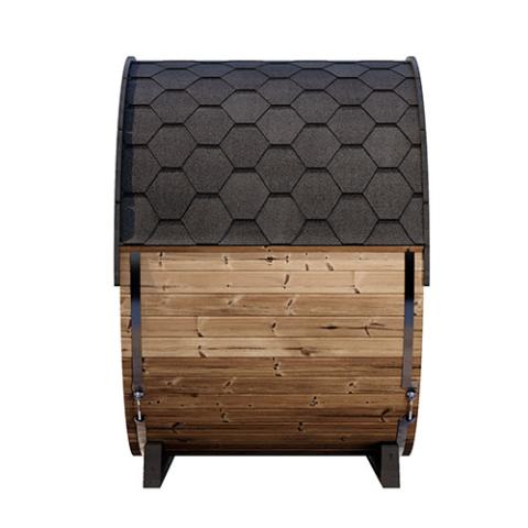 SaunaLife Model EE6G Sauna Barrel Ergo Elegance Series Sauna Barrel 63" L x 91" D Glass Front, 4-Person-Sauna-SaunaLife-Nordica Sauna