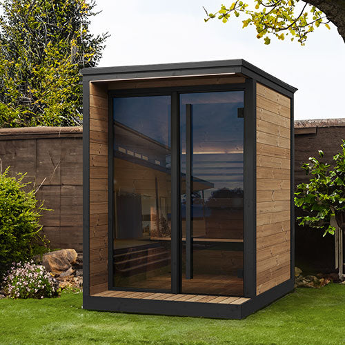 SaunaLife GL4 4-Person Outdoor Sauna Kit | Garden Luxury Series