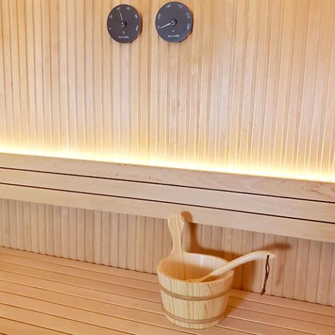 SaunaLife Wooden 1-Gallon Sauna Bucket, Wood Ladle, Thermometer, Hygrometer-Accessories-SaunaLife-Nordica Sauna
