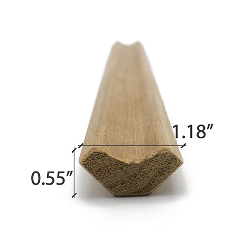 
Thermo-Aspen Sauna Wood SI Inside Corner Trim 1x2" | WOOD683
