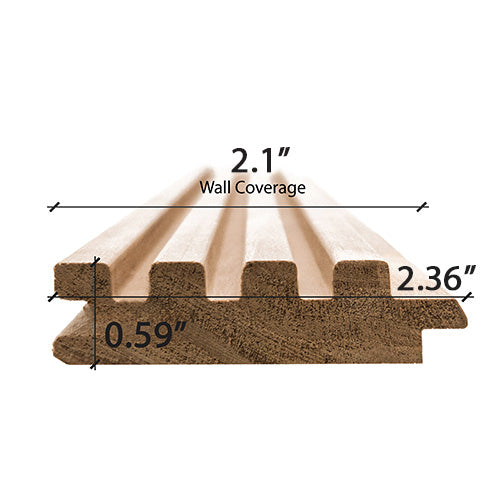 
Thermo-Aspen Sauna Wood T&G Wall Cladding 1x3" | WOOD672
