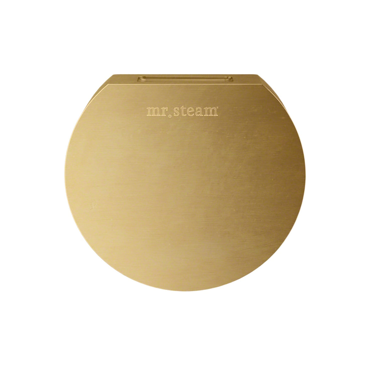 Mr. Steam Aroma Designer Round 3 in. Steam Head-Steam Head-Mr. Steam-Satin Brass-Nordica Sauna