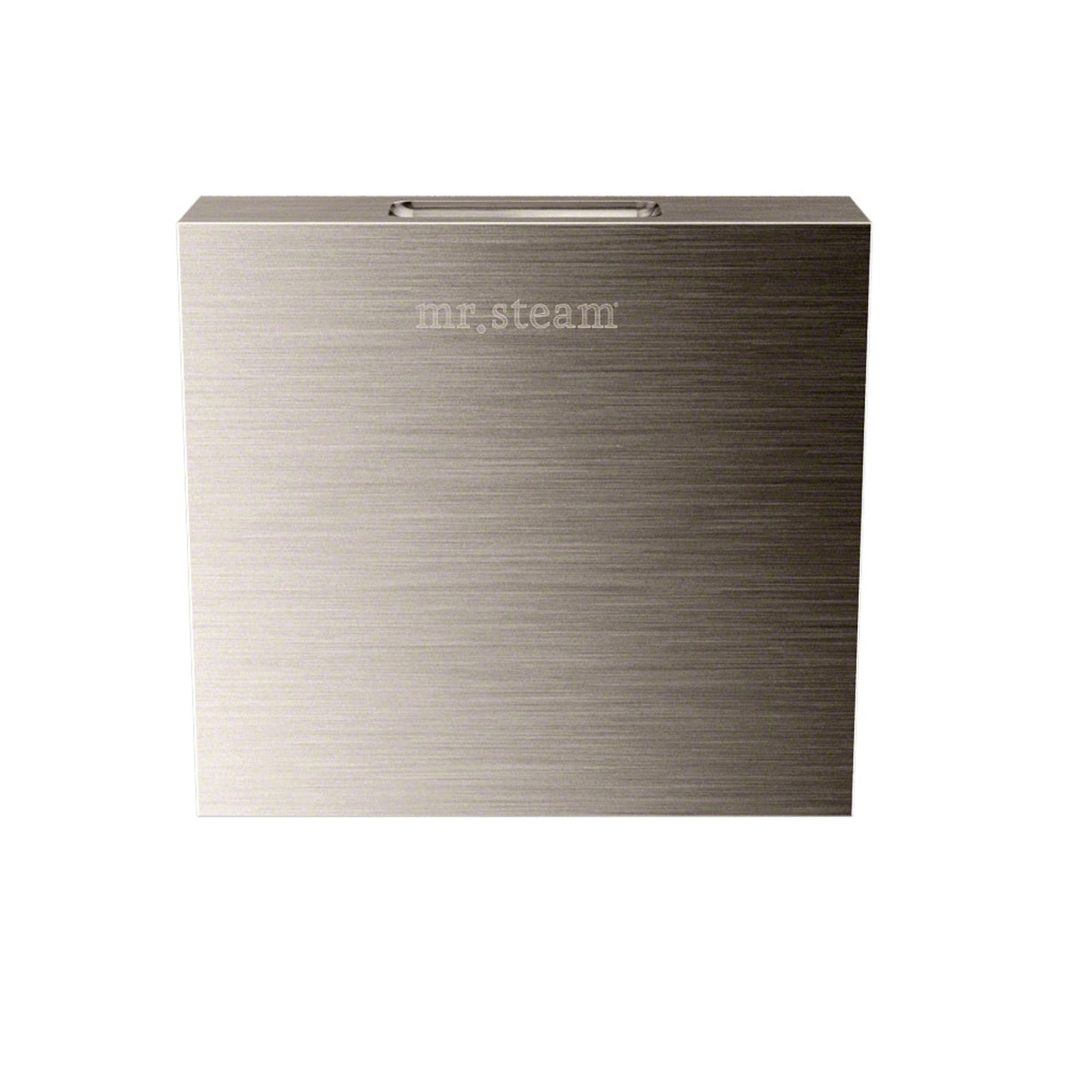 Mr. Steam Aroma Designer Square 3 in. Steam Head-Steam Head-Mr. Steam-Brushed Nickel-Nordica Sauna