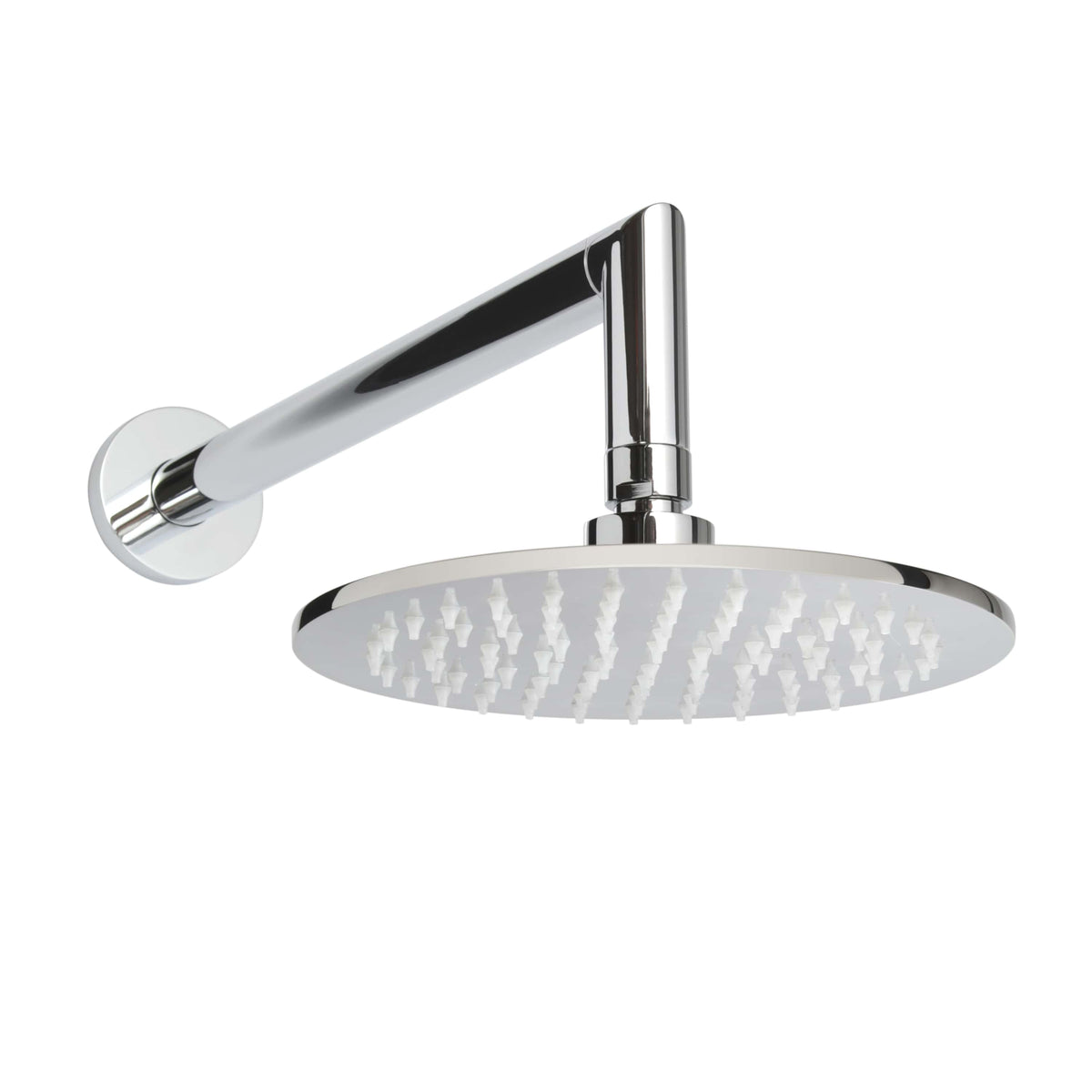 ThermaSol Shower Arm and Rain head Round-Steam Shower Controls & Accessories-ThermaSol-Polished Chrome-Nordica Sauna