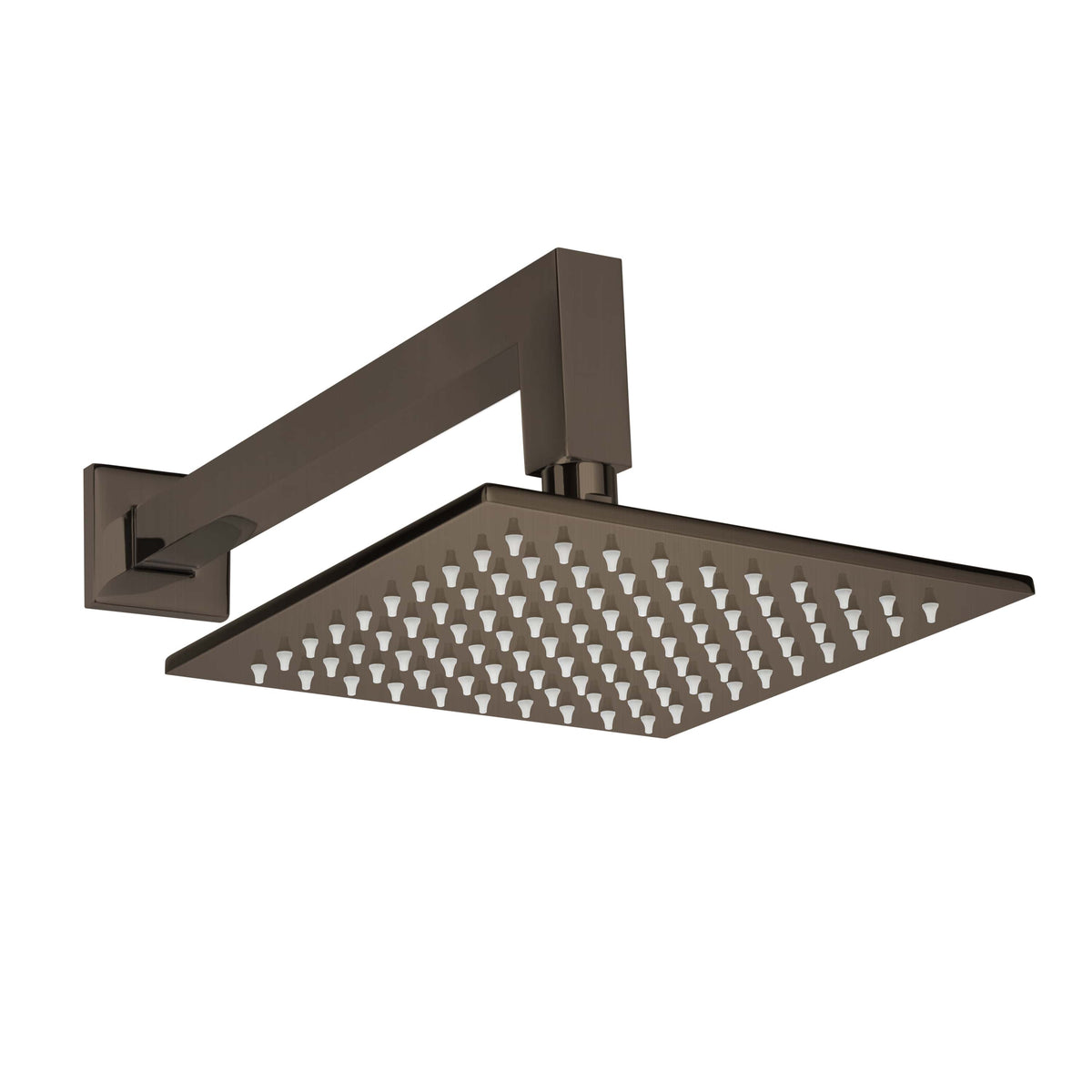 ThermaSol Shower Arm and Rain head Square-Steam Shower Controls & Accessories-ThermaSol-Oil Rubbed Bronze-Nordica Sauna