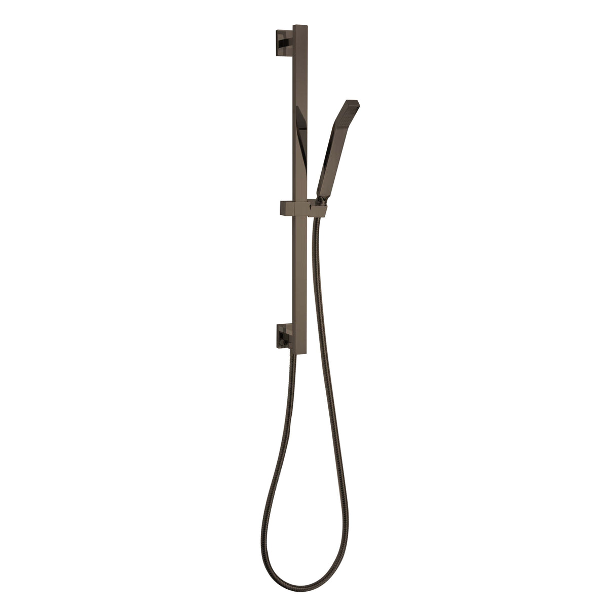 ThermaSol Shower Rail, Hose, and Wand Square-Steam Shower Controls & Accessories-ThermaSol-Oil Rubbed Bronze-Nordica Sauna