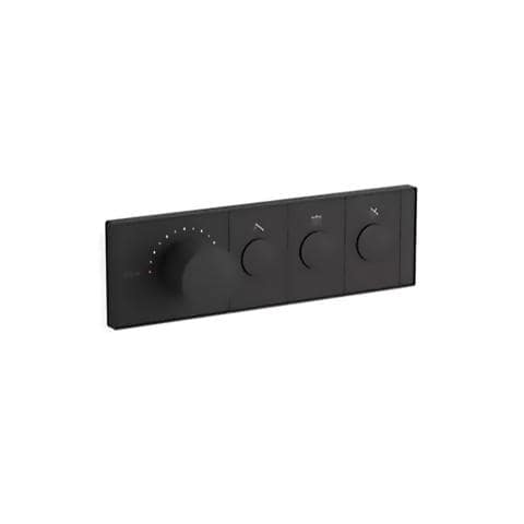 Kohler Anthem, 3-outlet Thermostatic Valve Control Panel-Steam Generator Accessories-Kohler-Matte Black-Nordica Sauna
