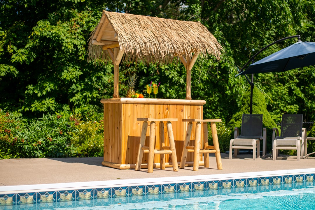 Dundalk Southern Fantasy Tiki Bar-Outdoor Furniture-Dundalk Leisurecraft-None-None-Unfinished-Nordica Sauna